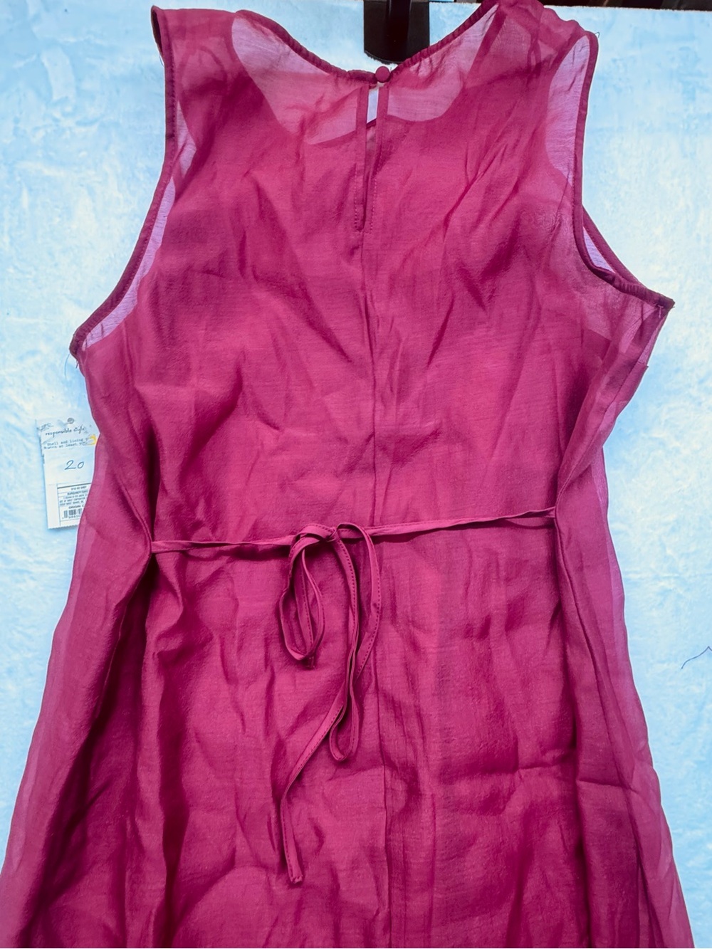 NWT A New Day Wine Sheer Overlay Midi Dress Extra Large XL - Picture 10 of 12